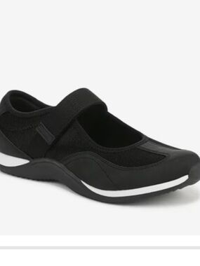 Dr. Scholl's Goodie Sport Mary Jane Comfort Shoe Size 7 Black Hook & Loop New